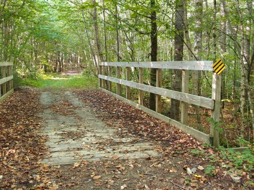 snowmobile bridge on the trail to Whitcher Hill in western New Hampshire