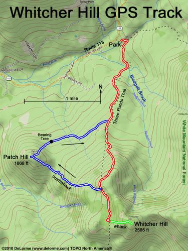 Whitcher Hill gps track