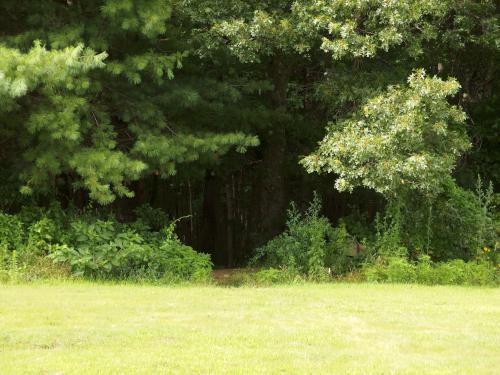 unsigned entrance to White Pond Reservation in eastern Massachusetts