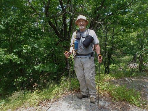 Dick on top of Big Wilcox Hill in southwestern New Hampshire