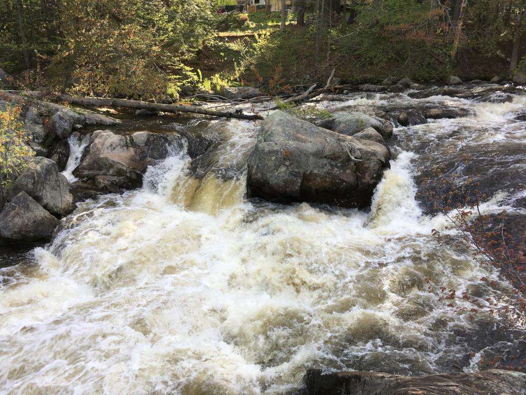 waterfalls in May at Wildcat Falls near Merrimack in southern New Hampshire