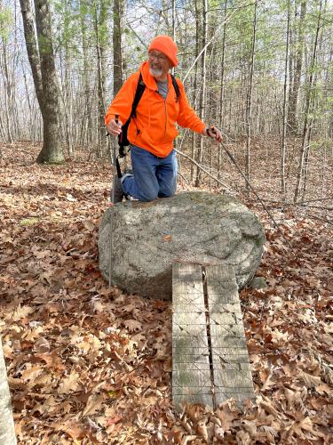 trail bump in November at Wind Mill Hill in southern NH