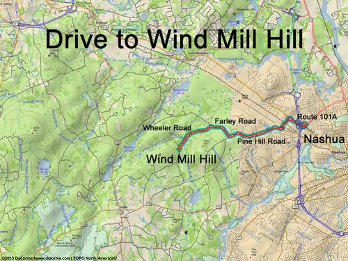 Wind Mill Hill drive route