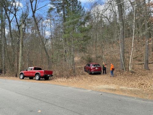 parking in November at Wind Mill Hill in southern NH