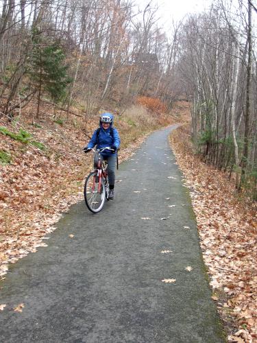 Andee on the Winnipesaukee River Trail near Tilton, New Hampshire