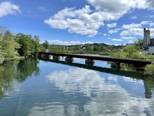 water channel in June at WOW Rail Trail in central New Hampshire