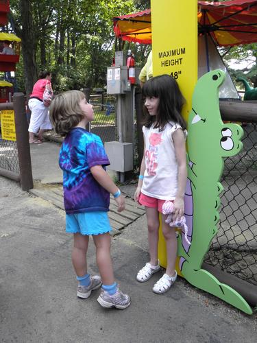 visitors at York's Wild Kingdom in Maine