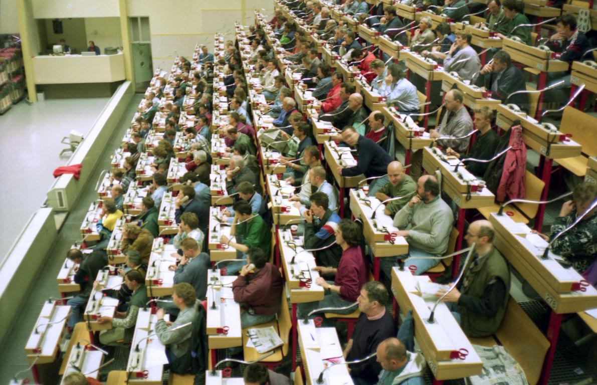 flower auction in Holland in April 1996