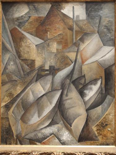 Fishing Boats (1909) by Georges Braque at the Museum of Fine Arts Houston in Texas