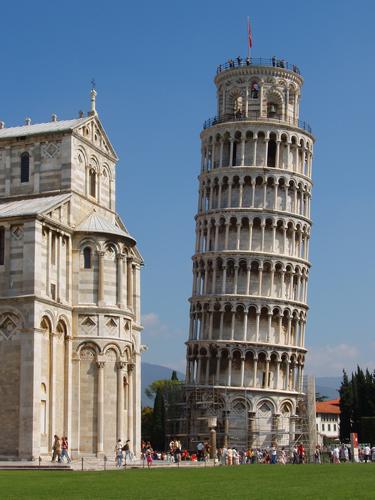 the Leaning Tower of Pisa in Italy