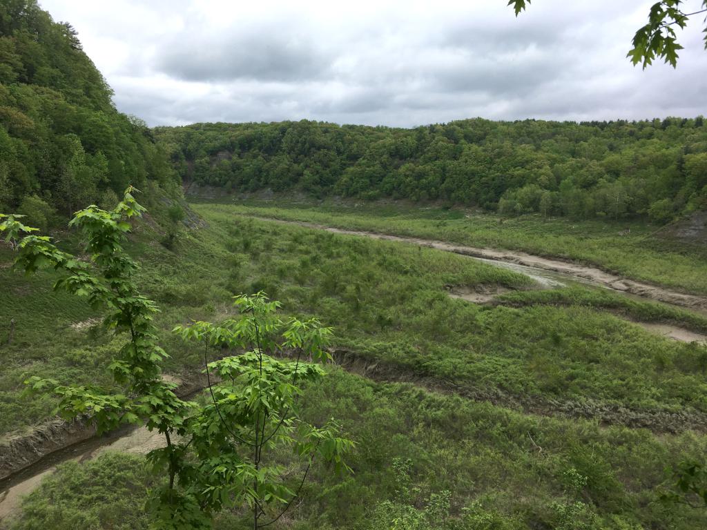 view of the Genesee River from Kisil Point at Letchworth State Park in New York