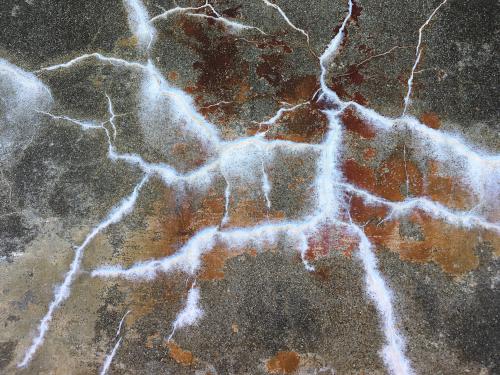 wall art at Fort Knox at the top of Penobscot Bay in coastal Maine