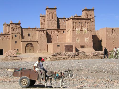 Kasbah Ben Moro in October 2002 near Skoura, Morocco