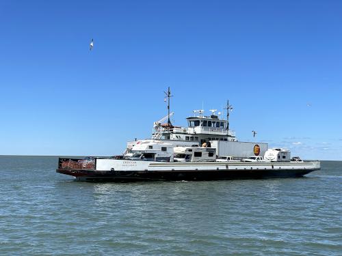 ferry to Ocracoke in May at Outer Banks in North Carolina