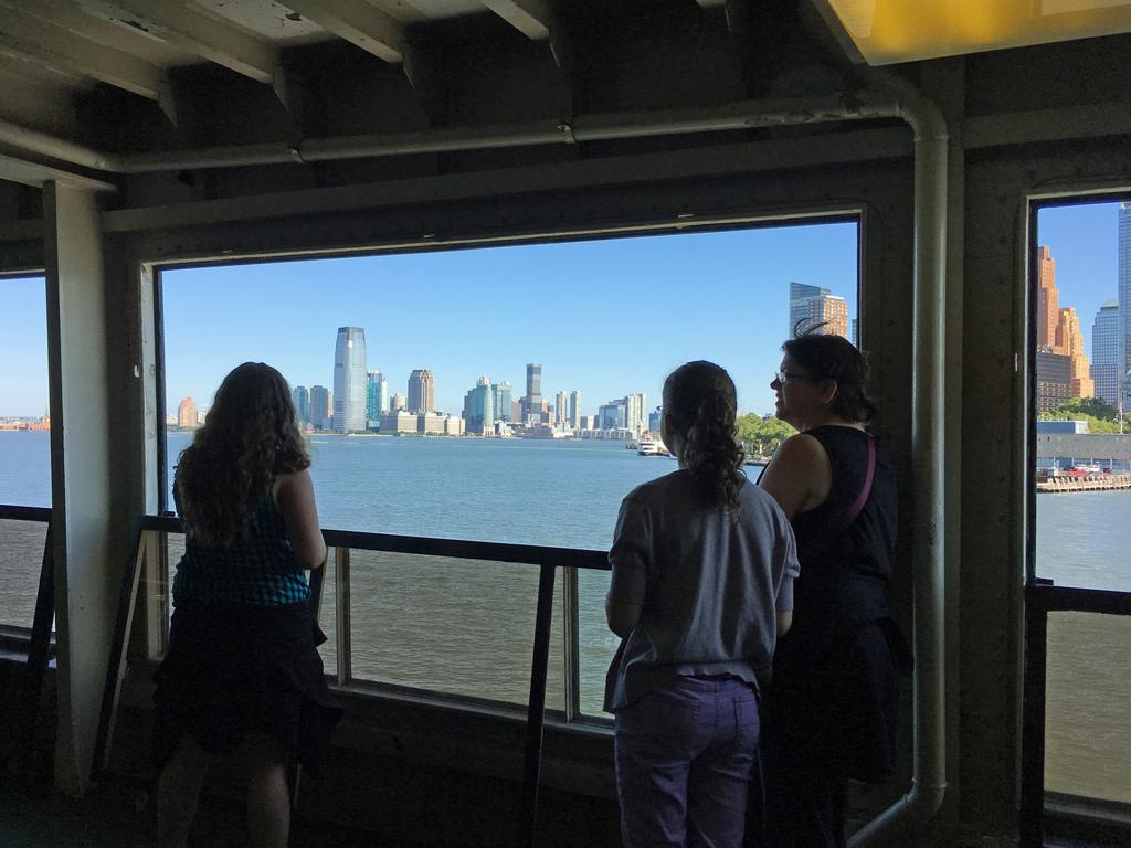 view from the Staten Island Ferry at New York City