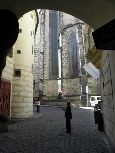 tourist at the old section of Prague in the Czech Republic