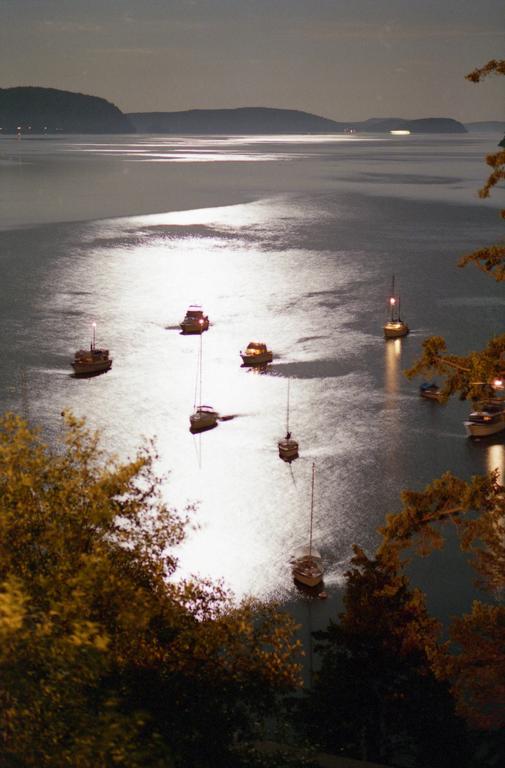 moonlight harbor photo from Orcas Island at Puget Sound in Oregon in August 1995