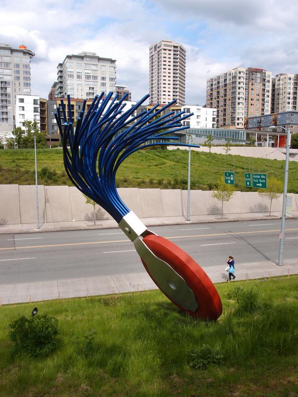 the whimsical Typewriter Eraser modern-art sculpture at Seattle in Washington