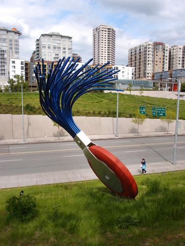 the whimsical Typewriter Eraser modern-art sculpture at Seattle in Washington