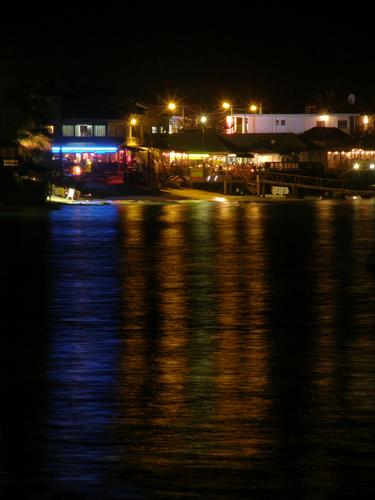 night view of Grand Case at St. Martin in the Bahamas