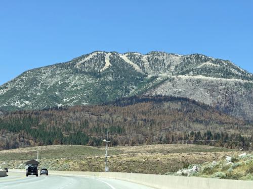 highway view as seen while driving out of Reno, Nevada