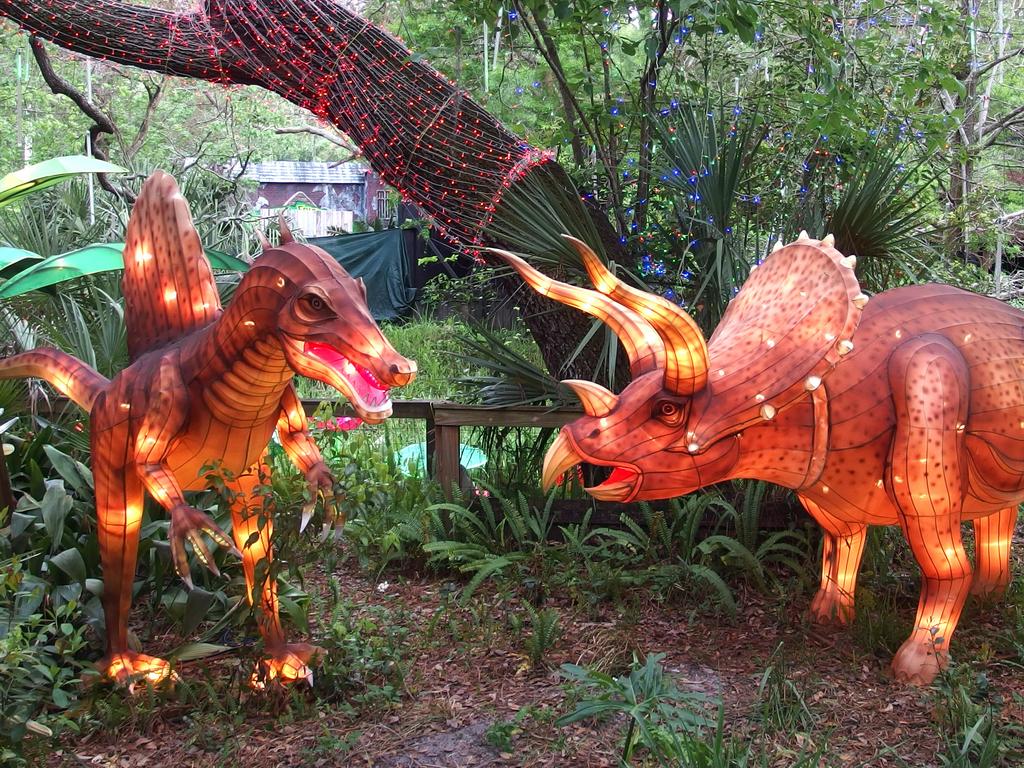 dinosaurs included in the Zoominations special exhibit at Lowry Park Zoo in Tampa, Florida