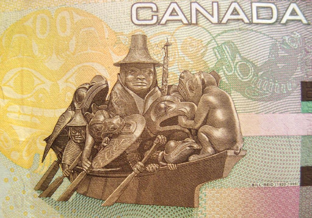 Canadian $20 bill at Vancouver, British Columbia, Canada